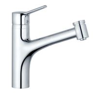 Logo Luisina - kludi - mitigeur de cuisine kludi, bec pivotant chrom� avec douchette extractible monojet rc410/do 015