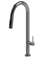 Logo Luisina - mitigeur de cuisine luisina, bec pivotant chrom� avec douchette extractible double jet rc702/do 015