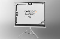 Logo Ecran de projection sur pied celexon economy 244 x 138 cm - white edition 1090276