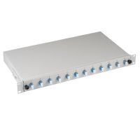 Logo Bo�te d'�pissure lc 9/125 os2 extensible, 48 pigtails / 24 adaptateurs b71921l48