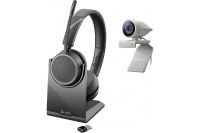 Logo Poly webcam studio p5 & casque sans fil voyager 4220 usb-a - 2 couteurs 464205