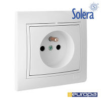 Logo Prise bipolaire 16a 250v avec prise fran�aise s�rie europa solera [e3-42940]