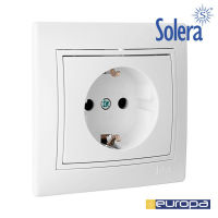 Logo Base bipolaire avec t/t lat�ral 16a 250v s�rie europa solera [e3-42943]
