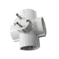 Logo Fiche 4 prises t/tl prises lat�rales 16a 250v 4.8mm (emball�) [e3-40066]