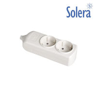 Logo Base bipolaire 2 prises t/t lat�ral 16a 250v couleur blanc solera [e3-41210]
