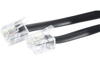 Logo Cordon t�l�phonique rj11 / rj11 noir - 10 m 288140