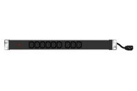 Logo Multiprise rackable 19'' 9 prises c13 / cordon c14 avec voyant 808901