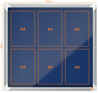 Logo Nobo vitrine d'affichage premium plus, feutre, 8x a4, bleu 5532690