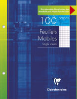 Logo Clairefontaine feuillets mobiles, a4, lign� 8 + marge 87000827