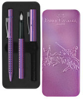 Logo Faber-castell set de stylos grip edition glam, violet 5661685