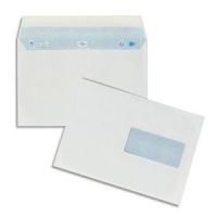 Logo Oxford bo�te de 200 enveloppes blanches auto-adh�sives 90g format 162x229mm c5 fen�tre 45x100mm 384976