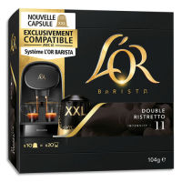 Logo L'or bo�te de 10 dosettes xxl de 104g de caf� moulu arabica double espresso ristretto n�11 438105