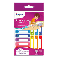 Logo Avery sachet de 30 �tiquettes stylo smiley resmi30s 433576