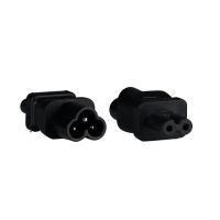 Logo Adaptateur secteur iec c6 vers iec c7, prise mickey mouse - prise euro 8 eb515.3