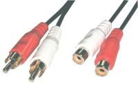 Logo Cble audio 2x rca-mle/2x rca-femelle, 2,5mtr. 3389966