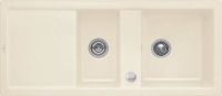 Logo Villeroy & boch - subway - evier � encastrer villeroy & boch 2 bacs, 1 �gouttoir coloris ivory ev6726 02 fu