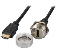 Logo Prise ip67, m25, hdmi, fm, aa, port de service, hauban, 1,0 m ip67ebhdmia-a1,0flhs