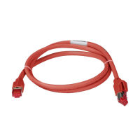 Logo C�ble patch rj45 rouge cat.7, s/ftp, lszh 2x hrs tm21 rouge, 1:1, 2,0m k0700rt.2
