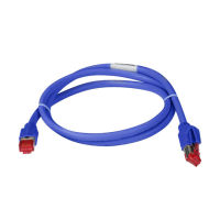 Logo C�ble patch rj45 bleu cat.7, s/ftp, lszh 2x hrs tm21 bleu, 1:1, 3,0m k0700bl.3
