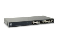 Logo Commutateur web smart gigabit poe 26 ports, 2 x gigabit sfp, 24 poe-ausg�nge, 370w gep-2652