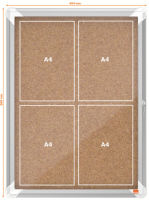 Logo Vitrine d'affichage intrieur (4xa4) - nobo  5533780