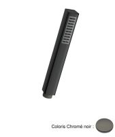 Logo Douchette monojet anticalcaire carr�e hydrotherapie - pd11472 chrom� noir