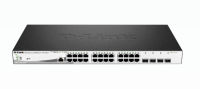 Logo D-link 28-port layer2 poe+ gigabit smart managed switch dlink green 3.0 24x 10/100/1000mbit/s tp rj-45 poe port port 1-24 802.3a