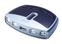 Logo Commut manuel usb2.0 4 uc a 1 perip mac et pc utiliser des cordon 4a4b us421