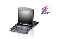 Logo Console kvm 8 cpus sur rj45 lcd 17 doubme rail kl1508am-ax-xg