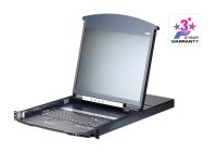 Logo Console kvm lcd 1u 19' 8 ports avec ecran 17' kl1108vn-axa-xg