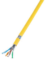 Logo Infralan� cat.7a 1250 awg23 s/ftp 2x4p cpr cca jaune colza ral1021, 500m 99985dx.500-cpr
