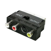 Logo Euroconnecteur adaptateur entre/sortie vers 3 rca femelle +svhs [e3-51205]