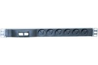 Logo Multiprise rackable 19'' 6 prises avec disjoncteur 808912