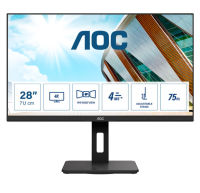Logo Aoc u28p2a 28p ips uhd 3840x2160 16:9 1000:1 300cd/m2 178/178 4ms pivot 2xdp 2xhdmi adaptivesync usb hub speakers vesa 100x100 4