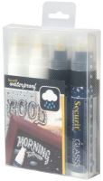 Logo Securit feutre-craie waterproof large, �tui de 4, assorti 70020243