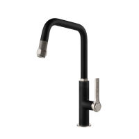 Logo Luisina - mitigeur evier avec douchette noir/inox rc822do169