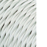 Logo C�ble textile tress� 2x0.75mm 25m blanc au m�tre [e3-11964]