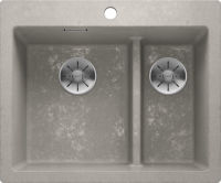 Logo Evier blanco pleon 6 split pdur beton manuel &siphon 525308