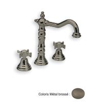 Logo Lavabo chambord 3 trous bec potence metal brosse +vidage chambord - ch11277 m�tal bross�