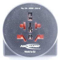 Logo Ansmann adapteur de voyage 'world to eu', avec terre 18005878