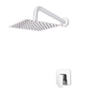 Logo Ensemble de douche en laiton / zinc - acier inoxydable - abs, chrome, eau chaude-froide, levier unique [qli-fa-cs02]