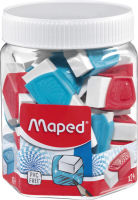 Logo Maped gomme en plastique precision, blanc, pr�sentoir de 24 82511100