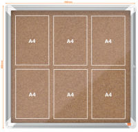 Logo Vitrine d'affichage intrieur, 6xa4, lige - nobo  5533781