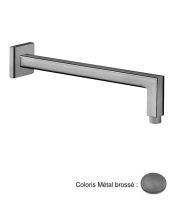 Logo Bras de douche carre 35 cm chrome noir brosse hydrotherapie - pd41077 m�tal bross�