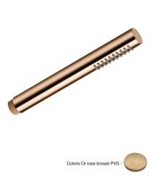 Logo Douchette monojet ronde anticalcaire metal or rose brosse hydrotherapie - pd11534p or rose bross� pvd