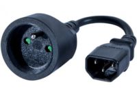 Logo Adaptateur secteur iec c14 male / cee7/5 femelle 17971