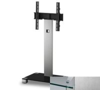 Logo Meuble colonne pour cran plasma lcd   alu bross finition inox - verre clair )  sonorous pl2510cinx