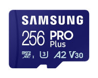 Logo Samsung pro plus 256go microsd uhs-i u3 full hd 4k uhd 180mb/s read 130mb/s write memory card incl. sd-adapter 2023 46321394