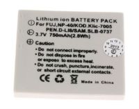 Logo 3,7v-750mah accu li-ion app.photo num. fuji kodak 6969903