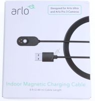 Logo Cble de camra - usb (m) vers connecteur (magnetique) - 2,44 m - interne - noir - europe - pour arlo pro 3, ultra 4k w131780